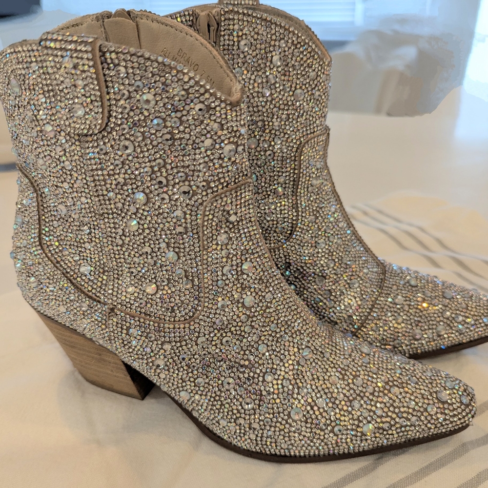 Steve Madden Women's Rhinestone Embellished Ankle Boots